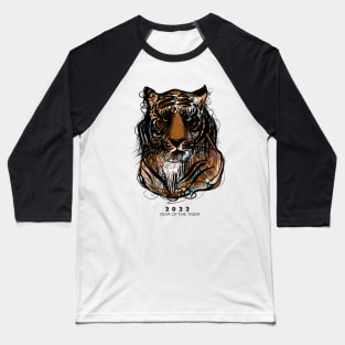 2022 - Year Of The Tiger Print Design Baseball T-Shirt